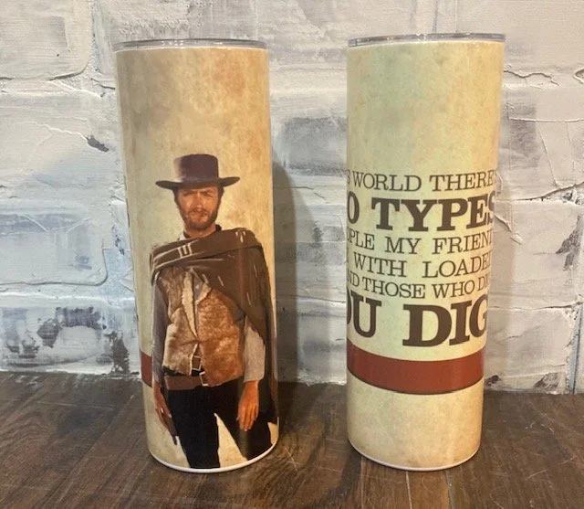 Clint Eastwood Old Western 20oz stainless steel tumbler