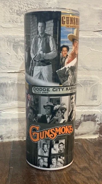 Gunsmoke fan mug, 20-ounce travel tumbler