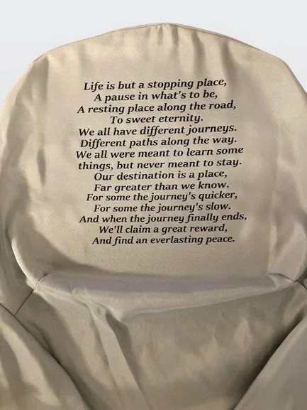 Life is a stopping place - white chair covering 3.jpg