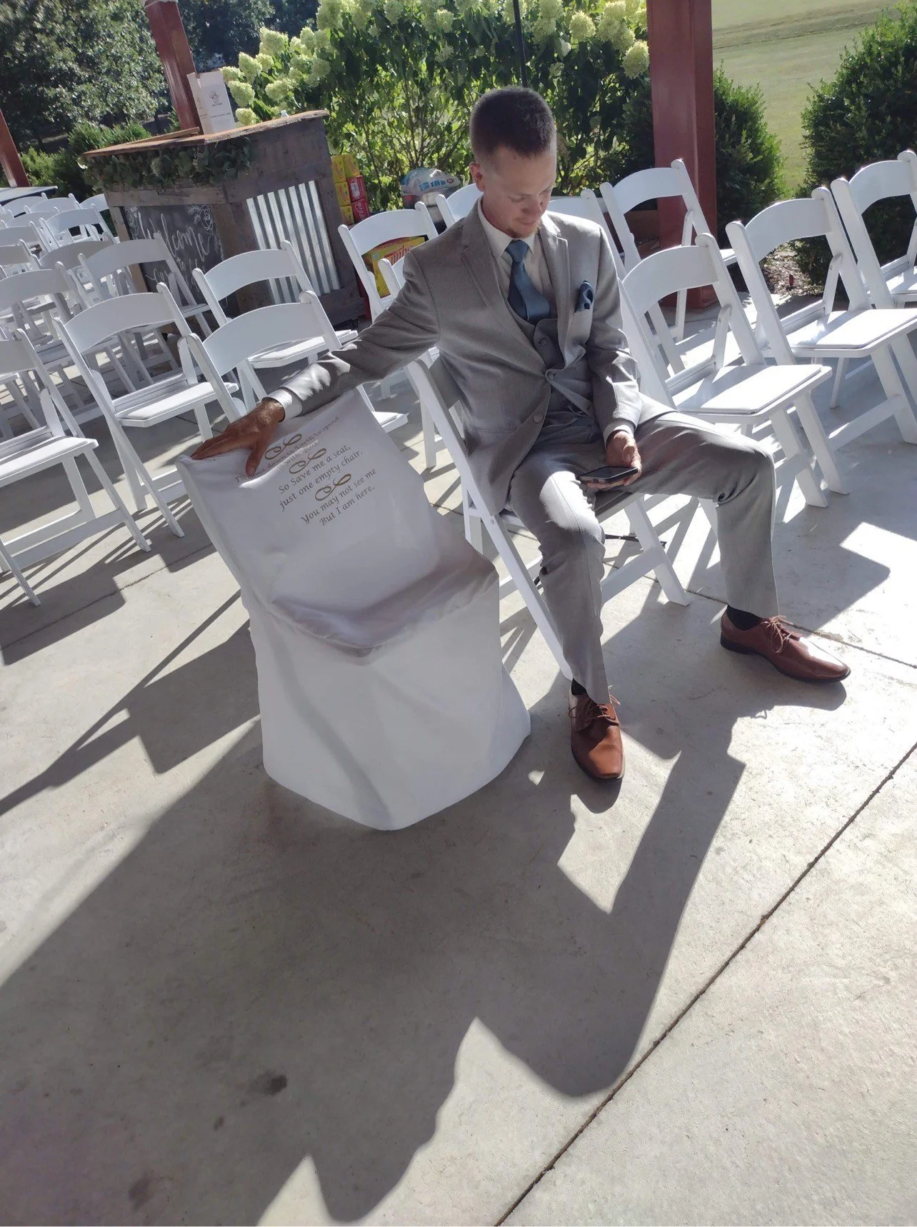 wedding tribute chair