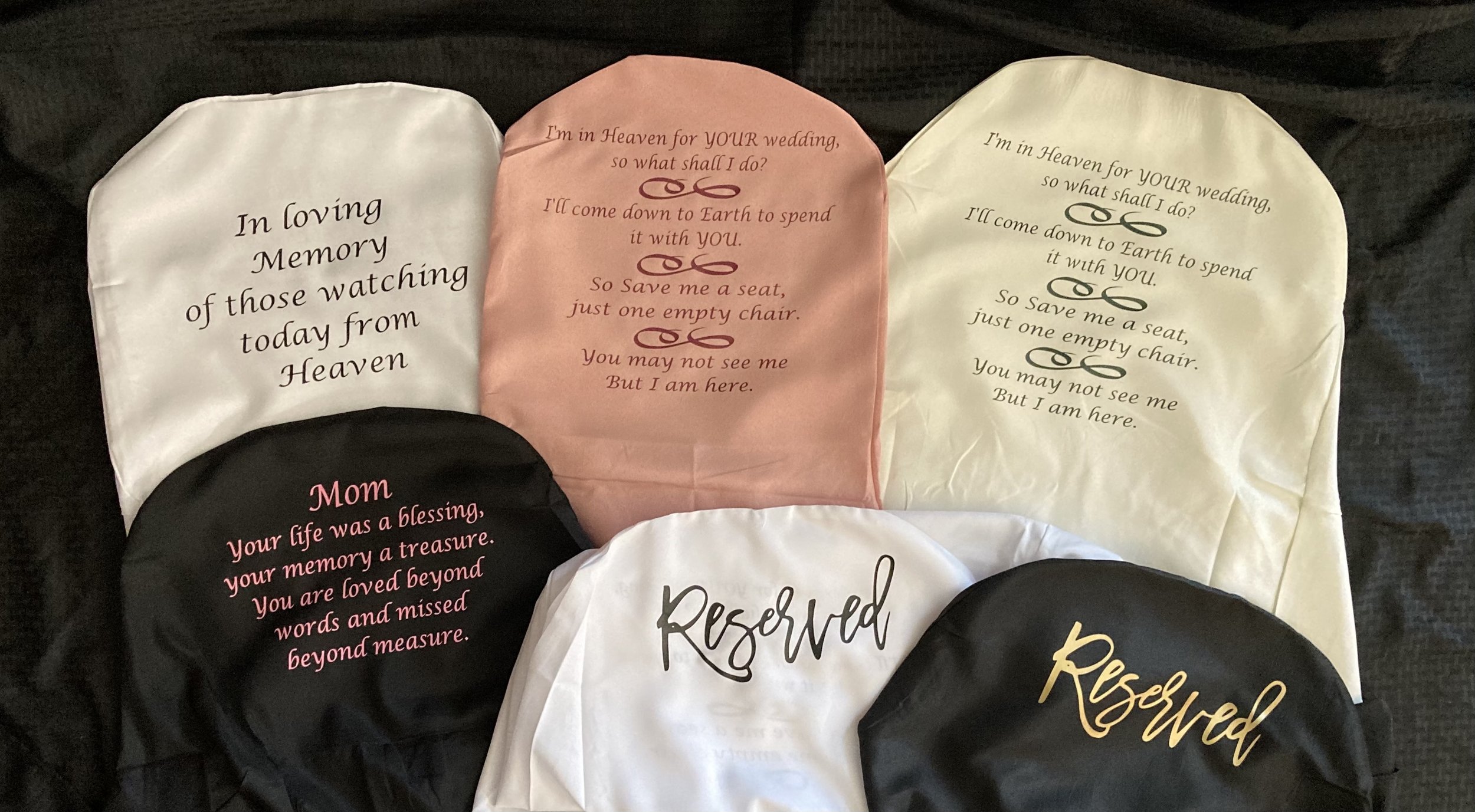 Personalized wedding tribute banner for deceased loved one