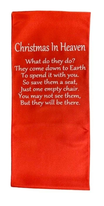 "Christmas in Heaven." Perfect as a memorial decor piece to honor loved ones during the holiday season