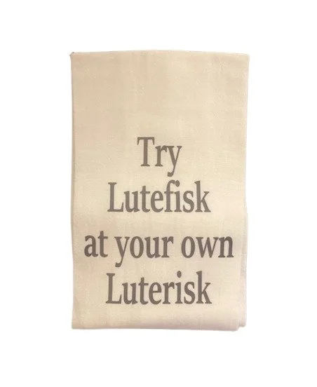 Lutefisk dish towel