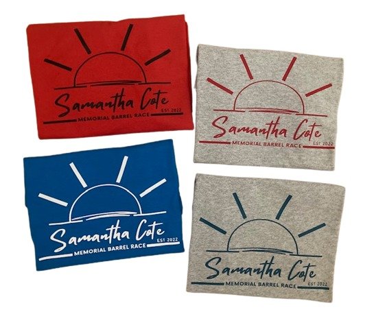 Samantha Cote Memorial Barrel Race Adult T-Shirt