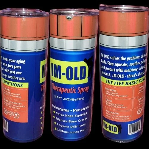 I'm Old Therapeutic Spray funny stainless steel traveling mug