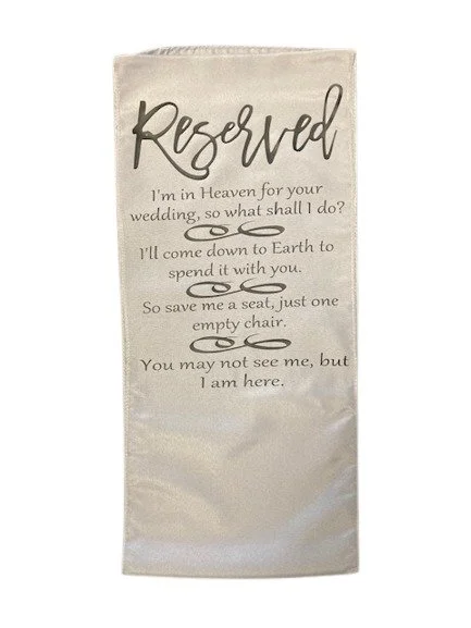 Unique memorial keepsake for remembering family at wedding