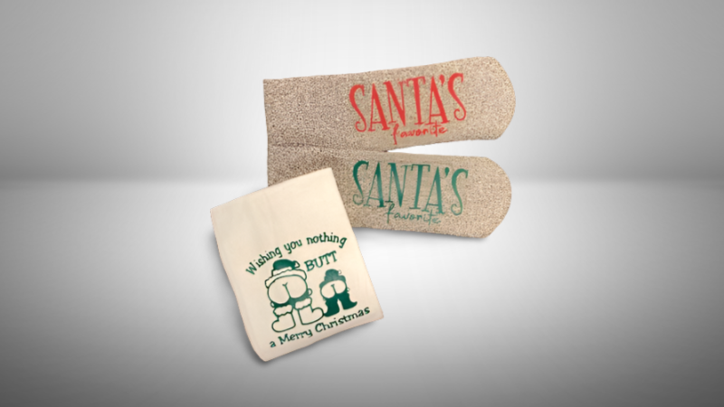 Christmas socks and towel set