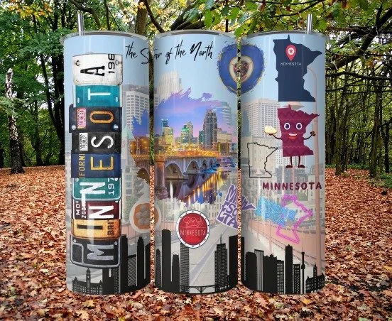 Minnesota Map Stainless Steel Tumbler