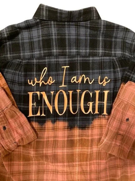 distressed flannel shirt
