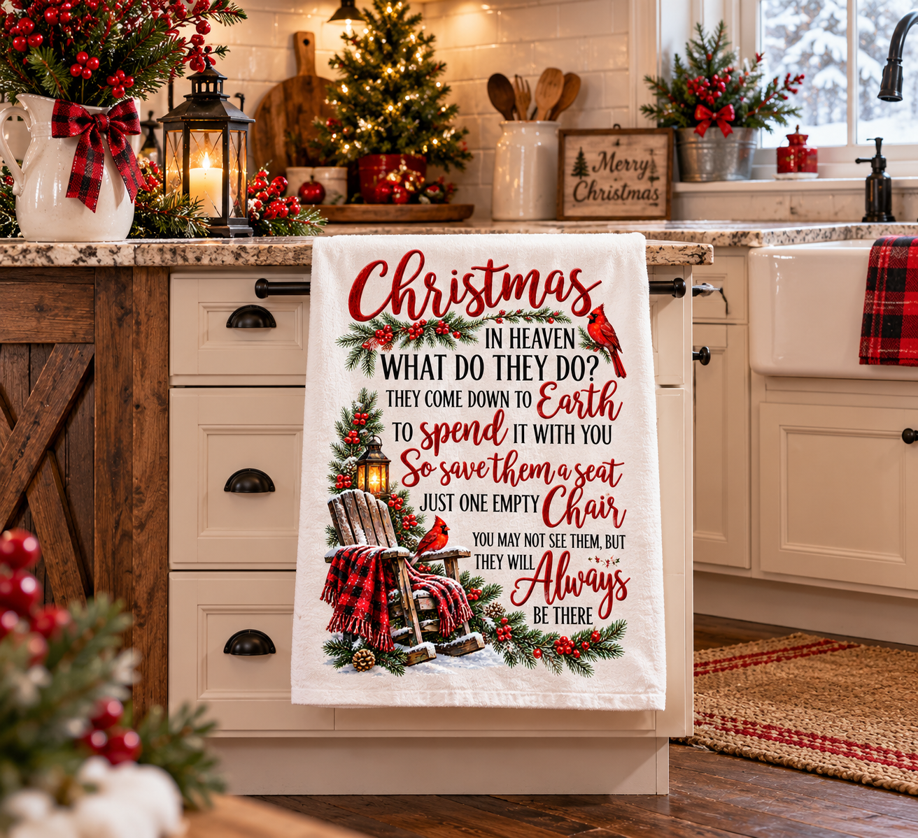 Christmas Memorial Towel in Cozy Farmhouse Kitchen.png