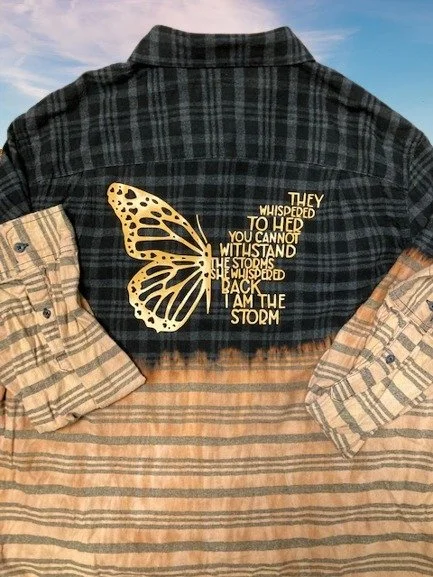 Empowering Quote Flannel Shirt