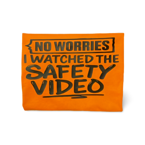 Funny “I Watch the Safety Videos No Worry” T-Shirt – Humor Graphic Tee for Work, Safety Meetings & Everyday Wear