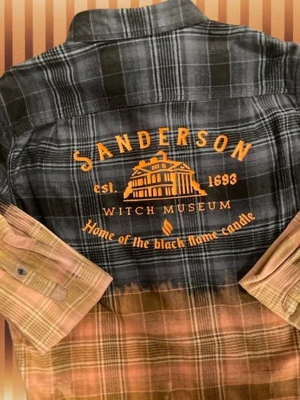 Distressed flannel shirt