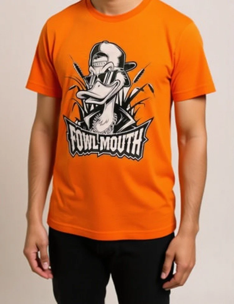 neon orange funny t-shirt