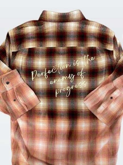 Distressed flannel shirts