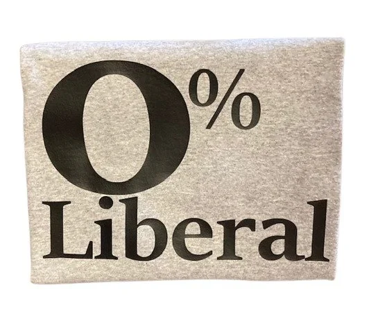 Show your political stance with this bold and unapologetic Zero Percent Liberal T-Shirt. Perfect for conservatives who want to make a statement. Available in all sizes for men and women.