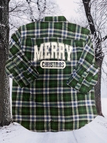 Merry Christmas flannel shirt