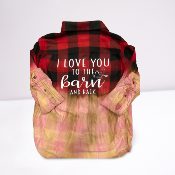 distressed bleached flannel