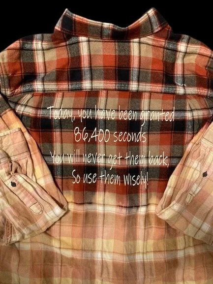 Distressed Bleach Flannel Shirt