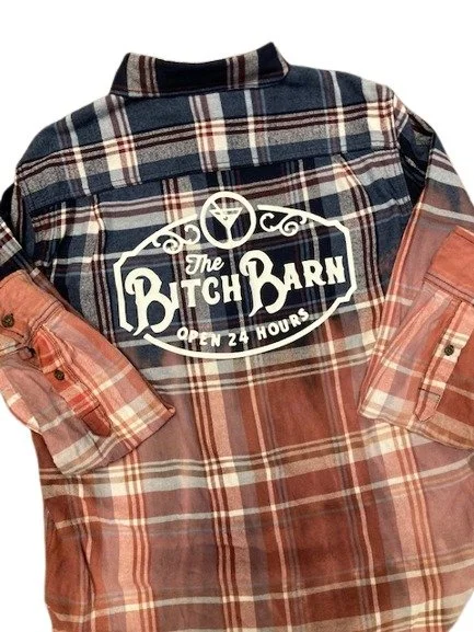 distressed flannel shirt