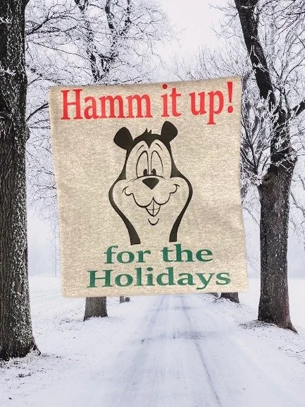 Retro holiday shirt for beer lovers featuring Hamm’s Bear