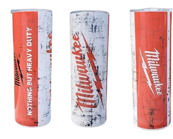 Milwaukee Nothing But Heavy Duty" 20oz Stainless Steel Hot Cold Drinking Traveling Mug Tumbler