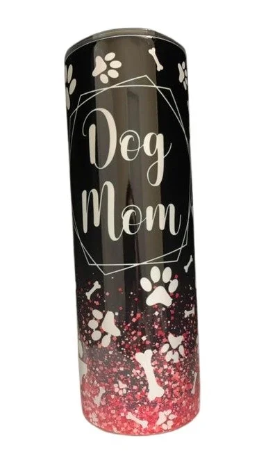 Dog Mom 20-Ounce Stainless Steel Tumbler - Drinkware for Hot & Cold Beverages