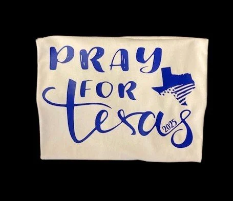 Texas state outline prayer shirt fundraiser