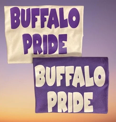 Buffalo Bison spirit wear t-shirt showcasing school pride with bold lettering, perfect for students and fans.
