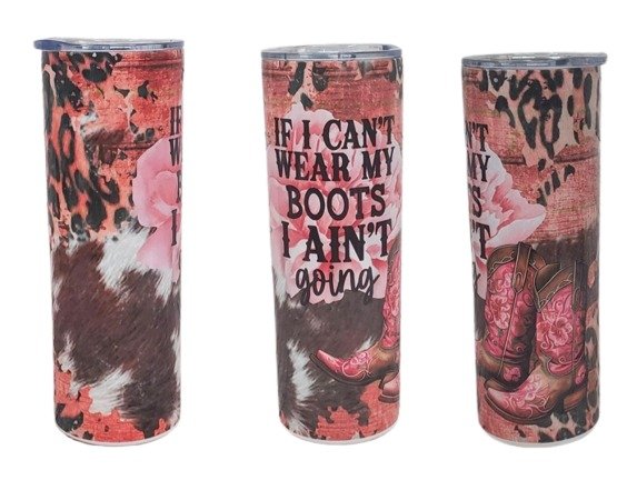 If I Can't Wear My Boots stainless steel travel mug