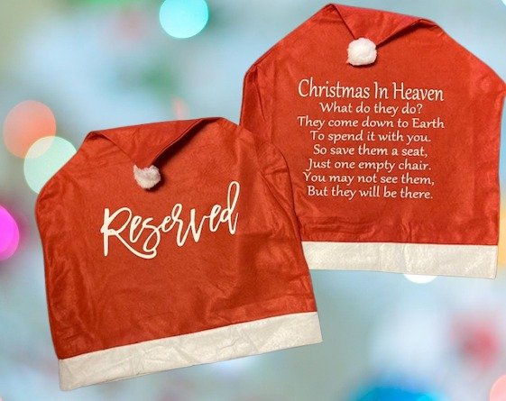 Santa hat chair cover