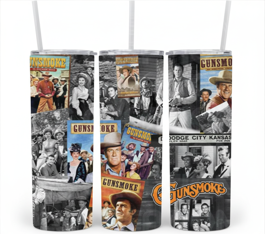 Gunsmoke 20-Ounce Stainless Steel Traveling Tumbler Mug