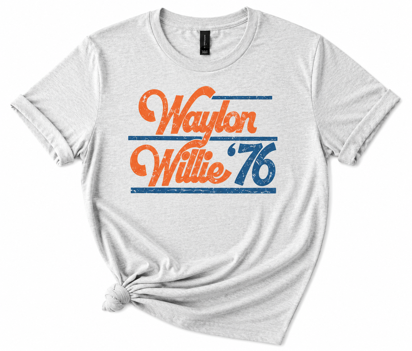 Waylon Willie '76 Retro Country Music T-Shirt | Vintage Western Graphic Tee | Classic Outlaw Country Shirt