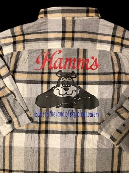 custom t-shirts, safety shirts, team shirts, stainless steel tumblers, distressed flannels, memorial chair coverings, custom sports team apparel, corporate custom orders