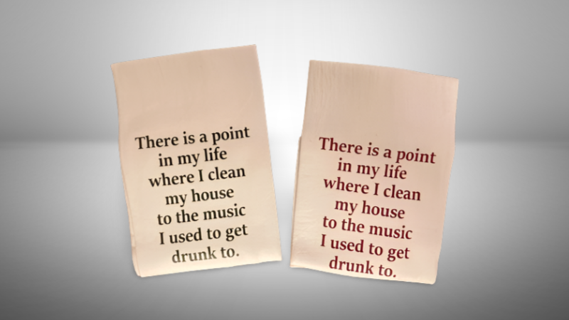 Humorous kitchen décor towel