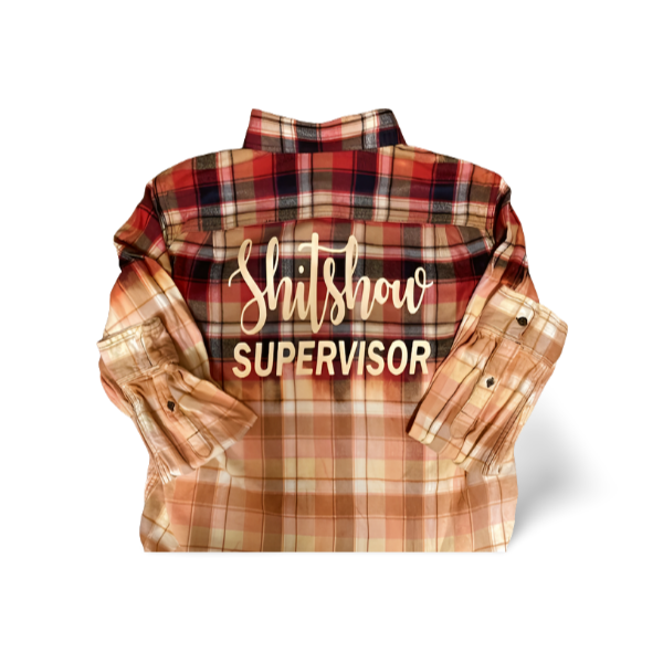 distressed flannel shirt