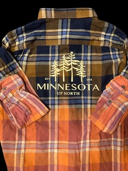 Distressed plaid shirt