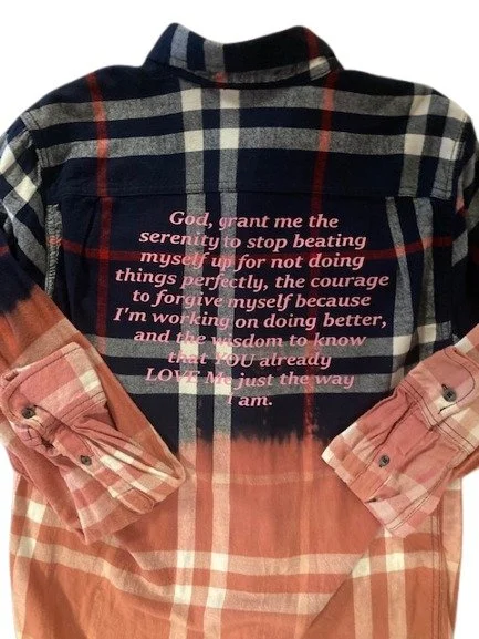 Vintage flannel shirt with quote