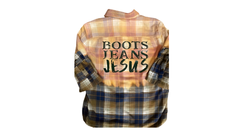 Distressed Bleached Flannel for Women