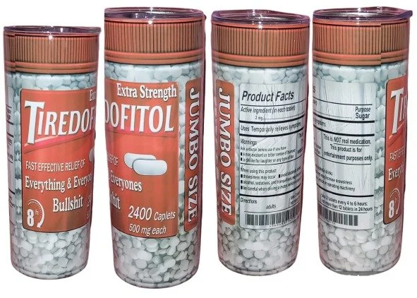 Funny Tired of it All stainless steel traveling mug tumbler