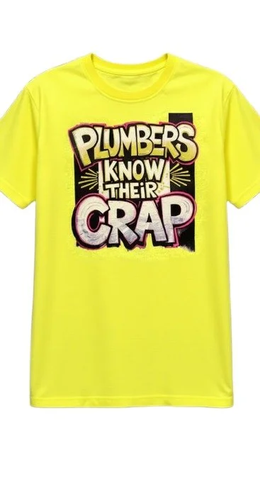 Plumbers know their crap full shirt -white .jpg
