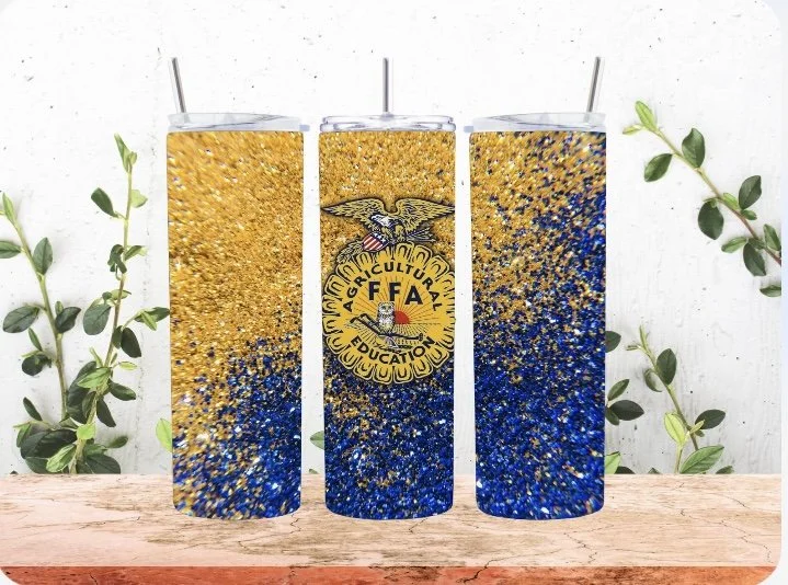 FFA insulated tumbler with lid and straw
