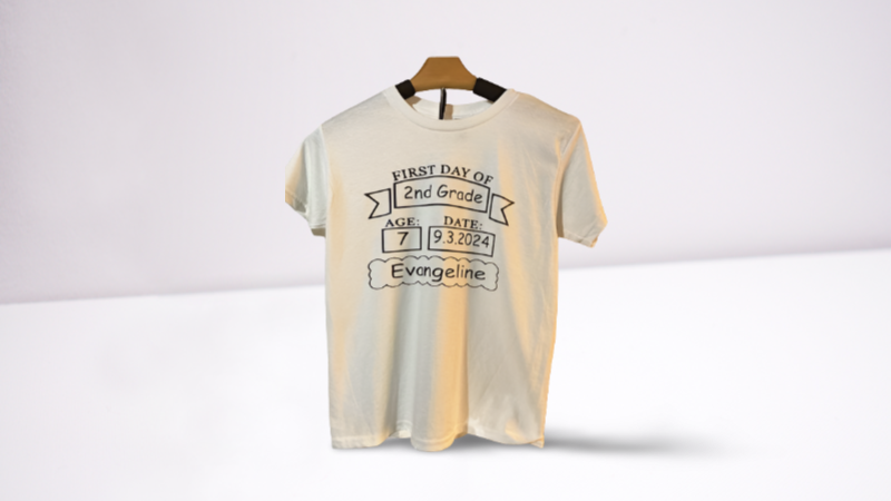 Personalized first day of school t-shirt for girls and boys