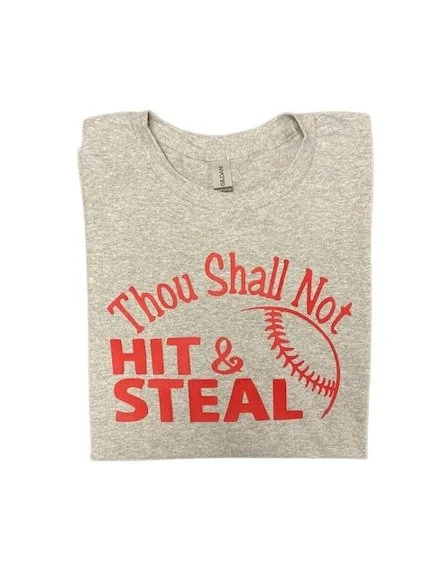 Thou Shall Not Hit & Steal Baseball Softball t shirt
