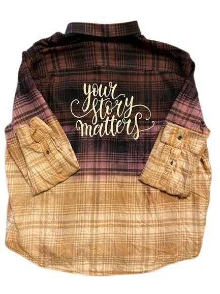 Inspirational quote flannel shirt