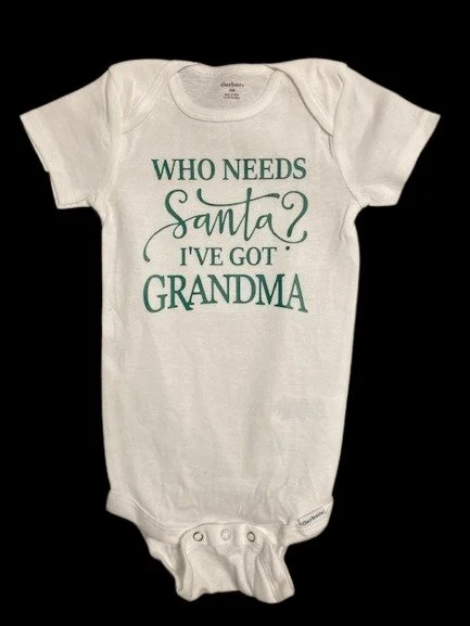 Cute Christmas Baby one piece bodysuit for Grandkids