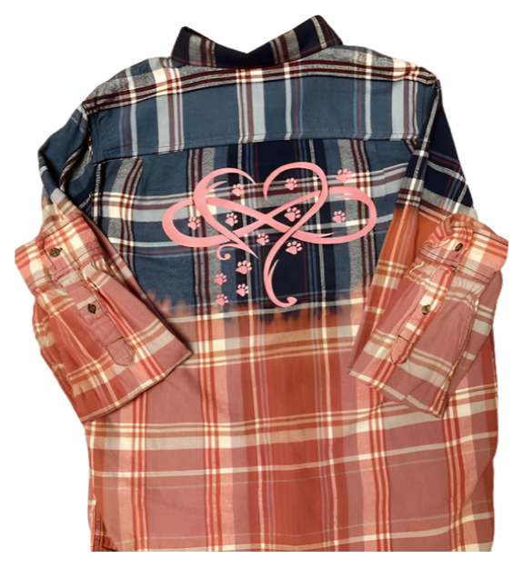 bleached flannel shirt