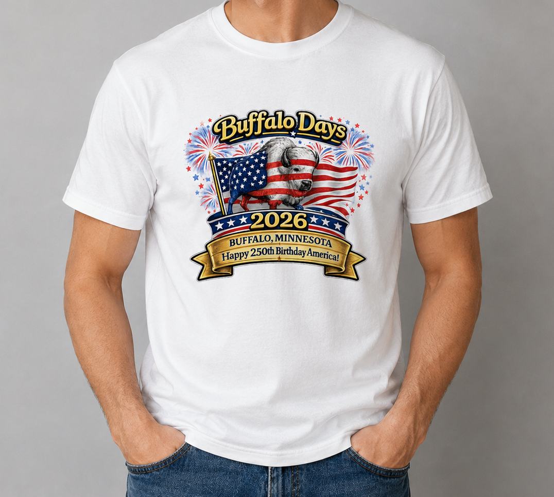 Buffalo Days 2026 T-Shirt | Buffalo Minnesota Patriotic Festival Tee