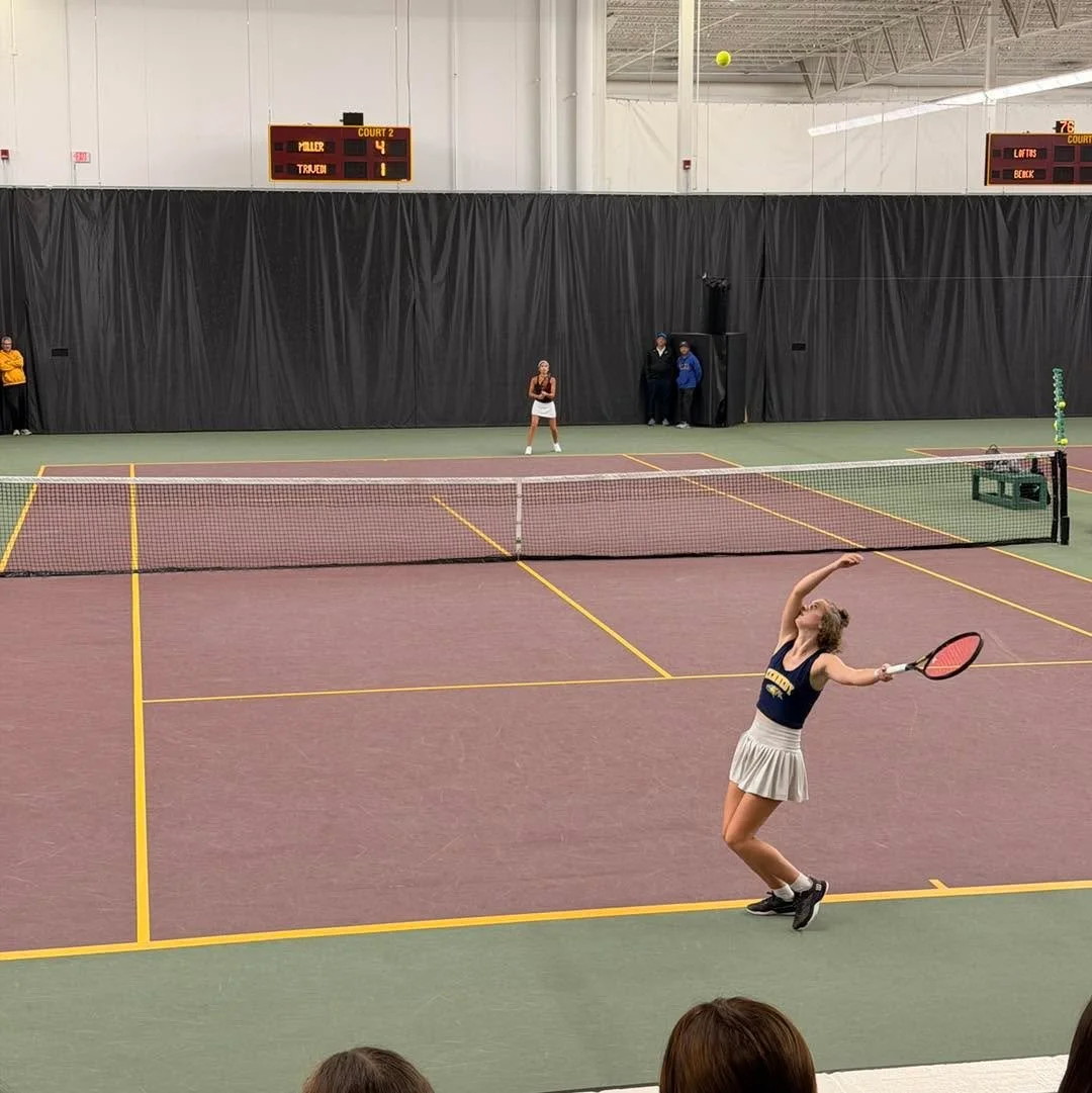 That&rsquo;s our captain, crushing it at the State Tennis Tournament! Molly won her first match and plays throughout the weekend. We&rsquo;re proud of you, Molly!