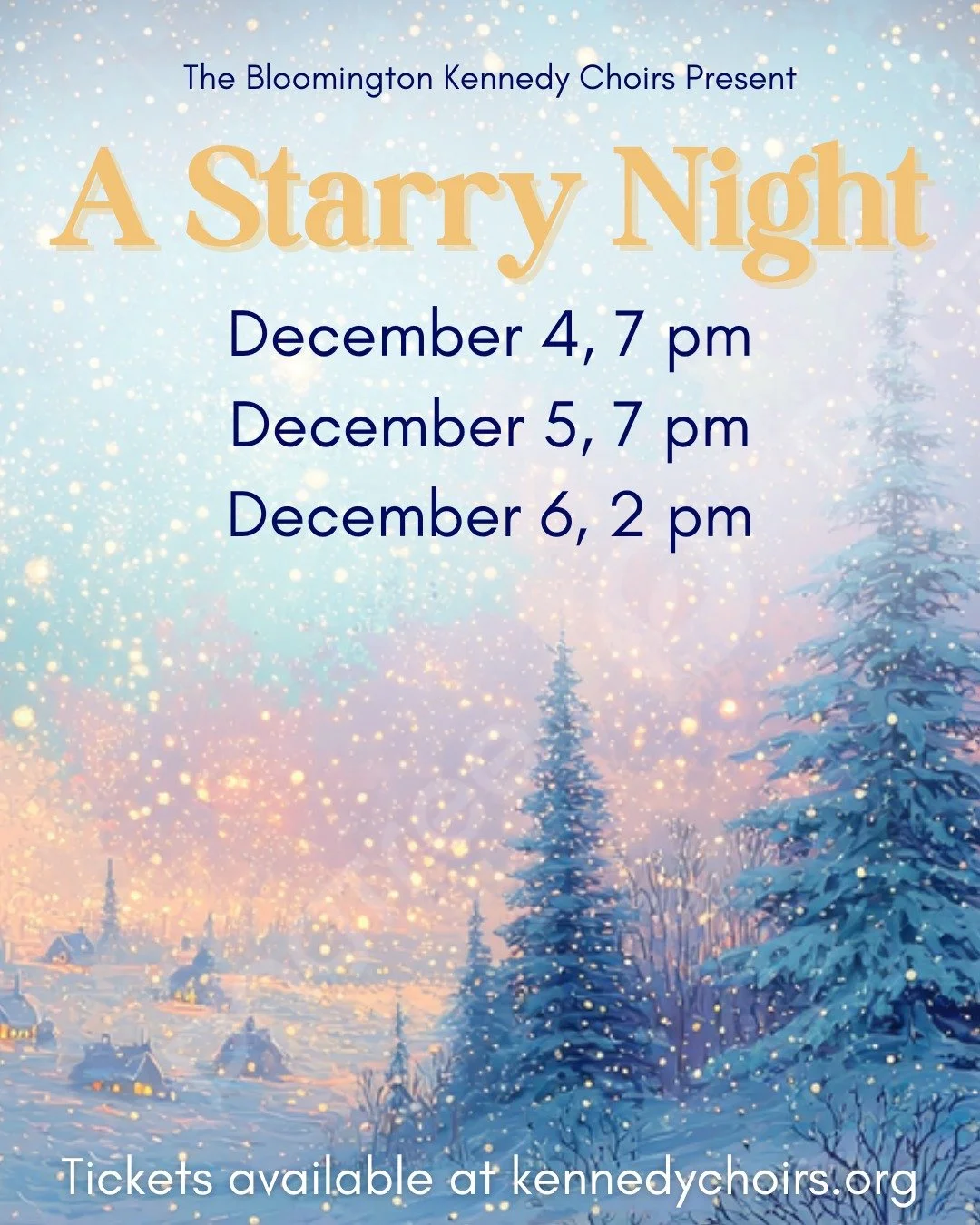 It's time for our annual celebration of the holiday season! 

Join us for The Kennedy Choirs presents &quot;A Starry Night&quot;, a holiday celebration this Thursday-Saturday. Tickets available at kennedychoirs.org.